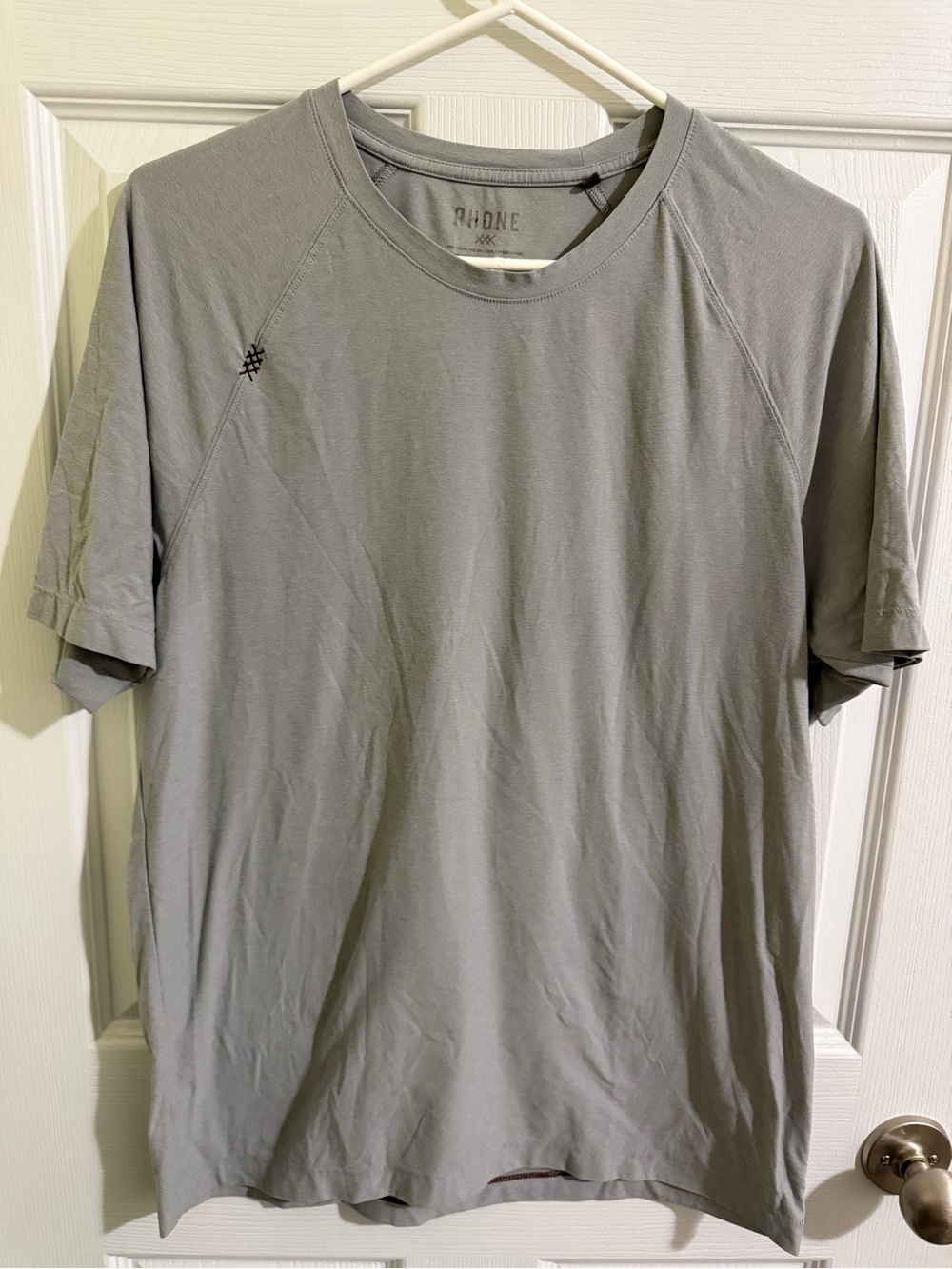 RHONE Men's Short Sleeve Crew Tee in Light Gray